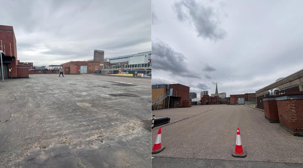 Romford Shopping Centre Surface Dressing Before / After