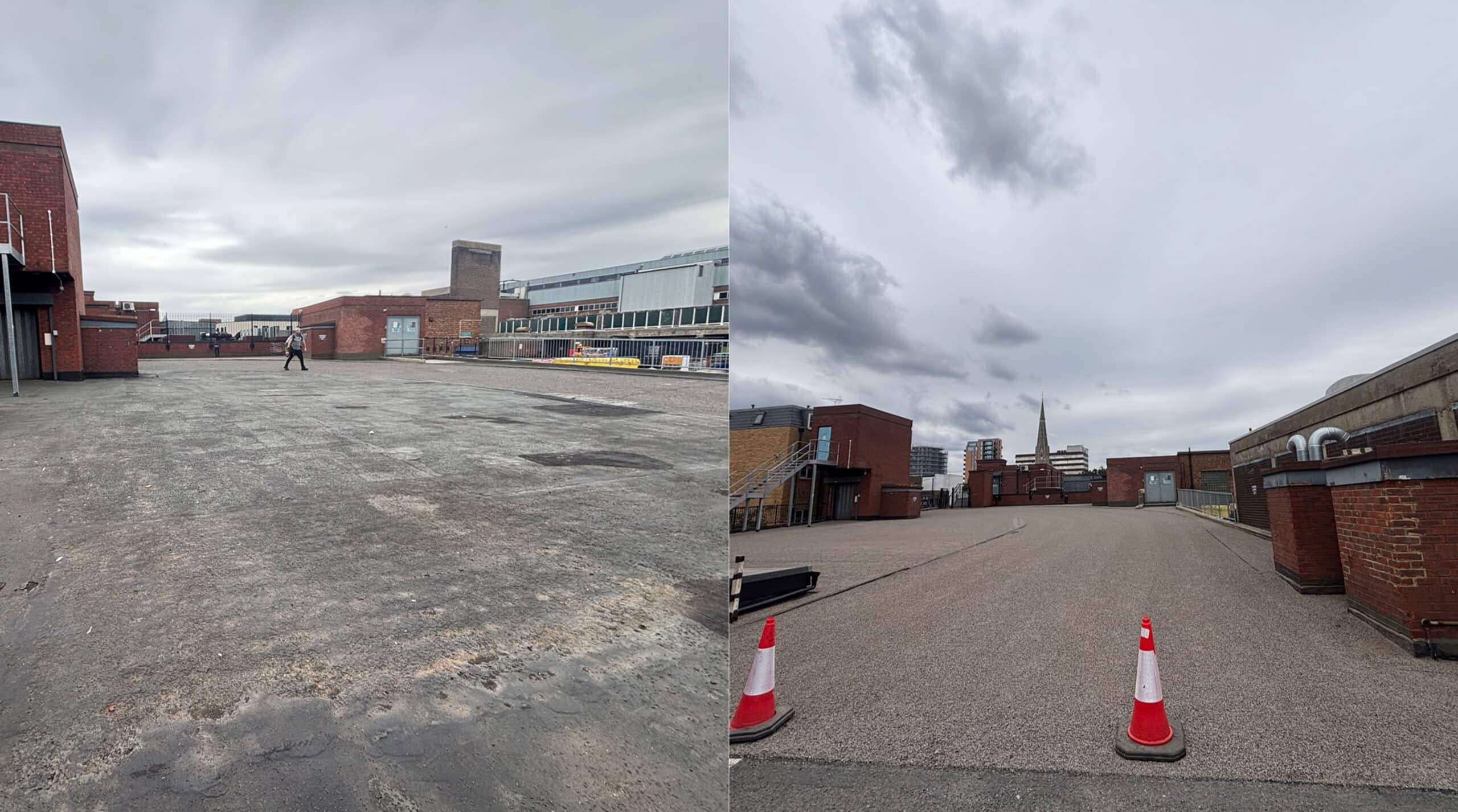 Romford Shopping Centre Surface Dressing Before / After